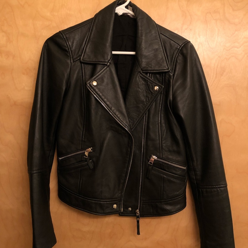 Zara Trafaluc Black Leather Jacket